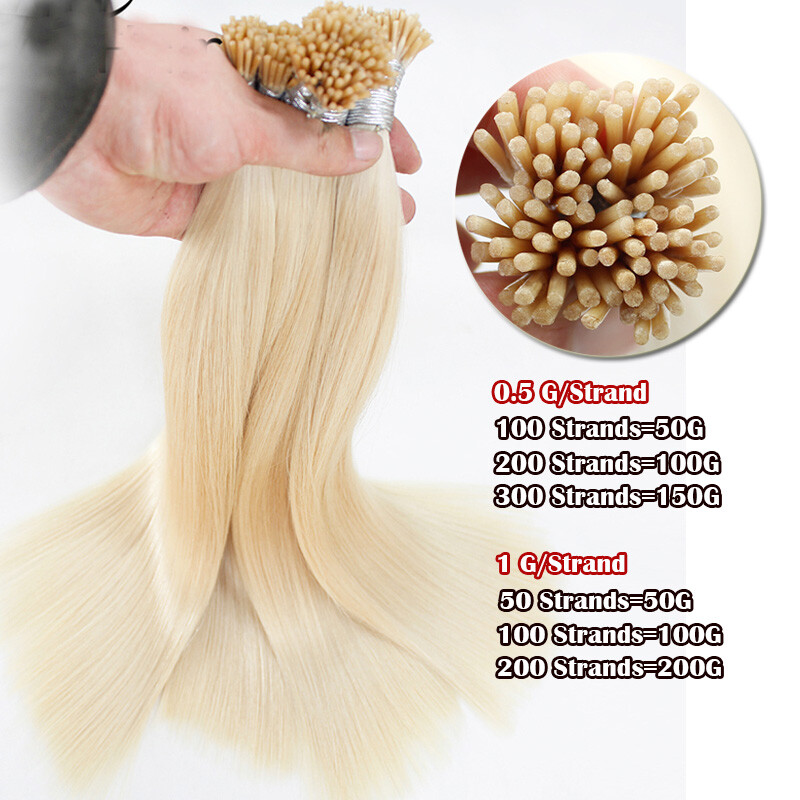Indian/Russian Remy Stick I Tip Human Hair Extensions Remy Micro Ring THICK 150G
