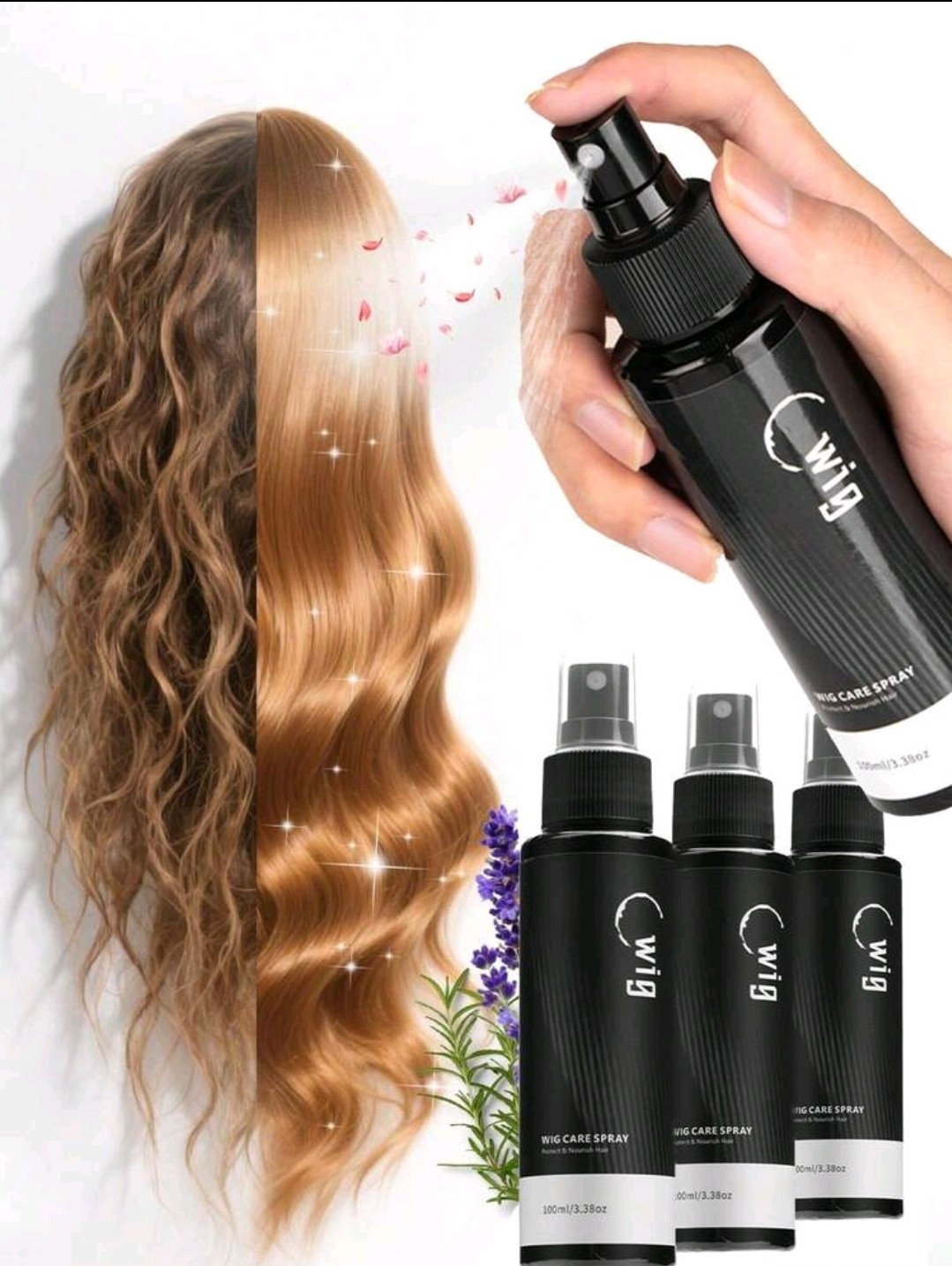 Wig & Hair Care Set,Suitable For Daily & Long-Term Human Hair Wig Maintenance.