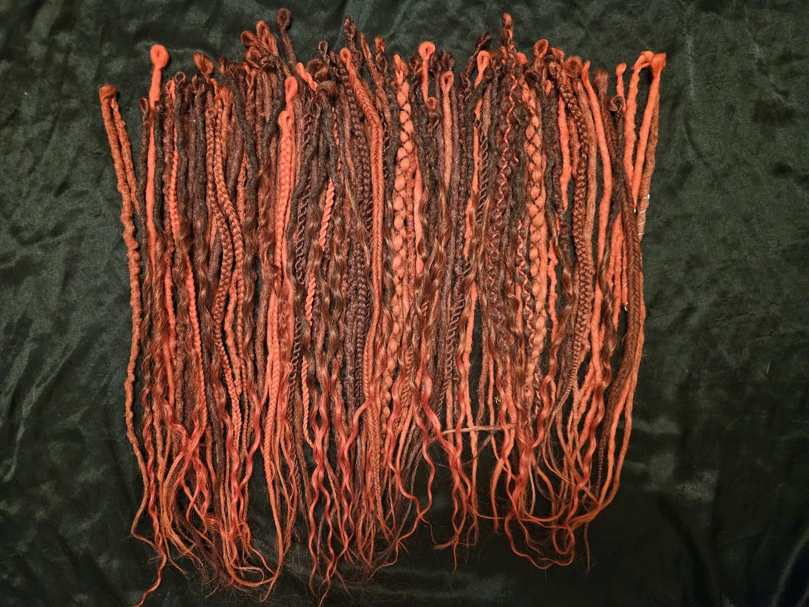 Red High Quality single ended dreadlocks 90 Count (20-24 inches long)