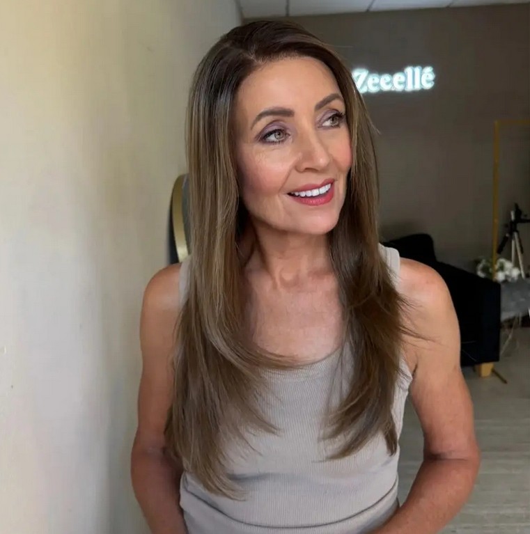 24Inch Layered Ombre Brown Wig 13×4 Lace Front Wig 100% Human Hair Wig