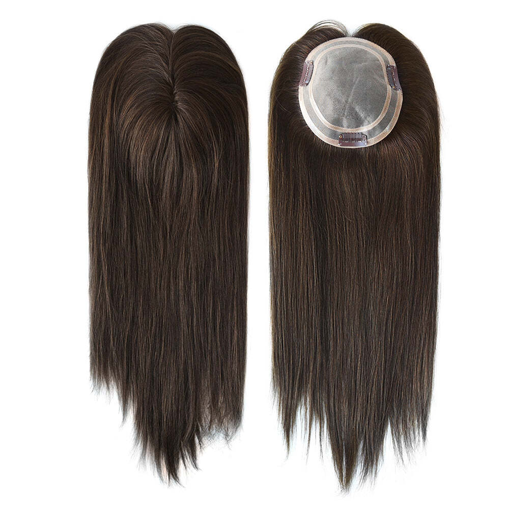 Clip-on Mono Hair Topper for Women 16″ 20″