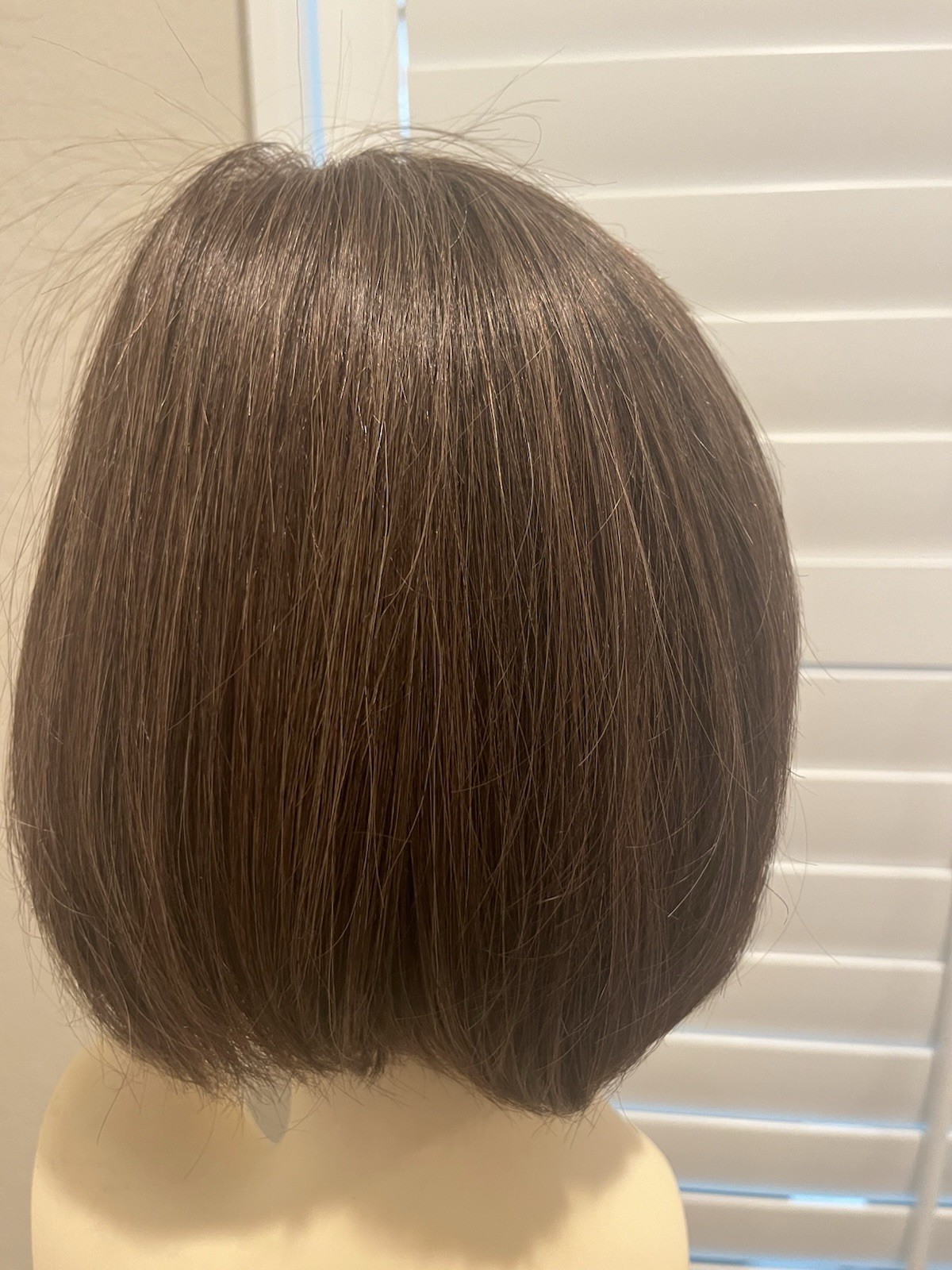 Medium Brown, 100% Real European hair Straight Bob Wig for Women Adult