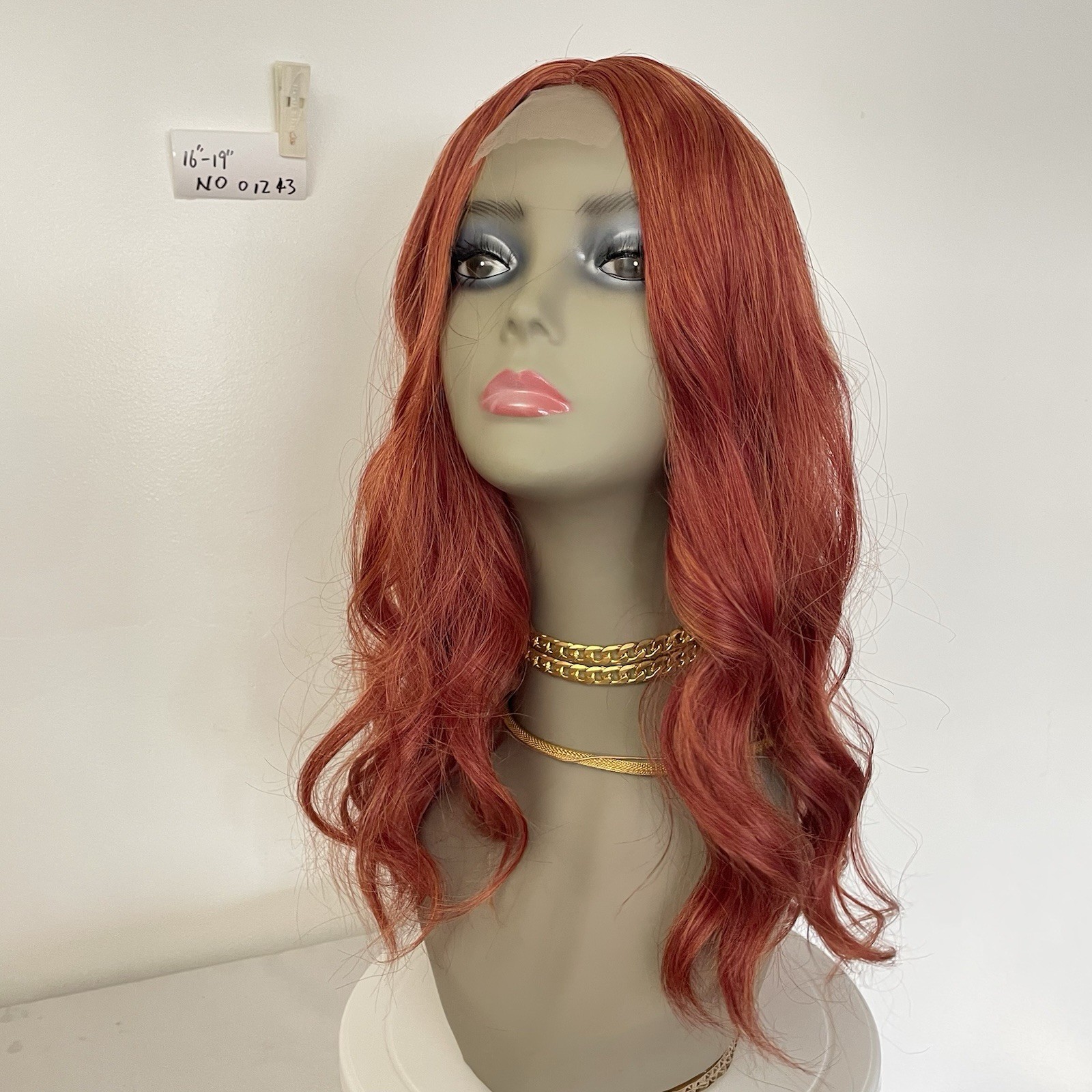 WIG. NO01243 (16-19 inch)one size adjustable elastic band.