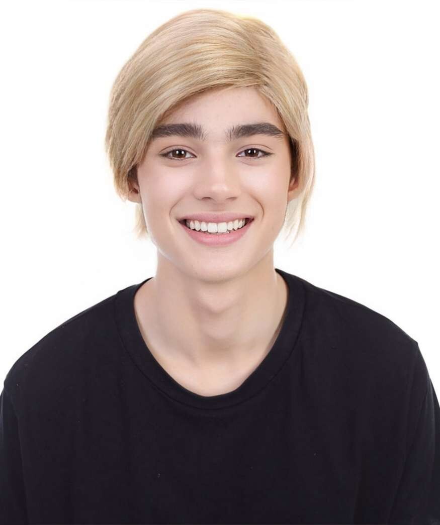 Mr. President, Gold Color Short Wig, Premium Breathable Capless Cap,