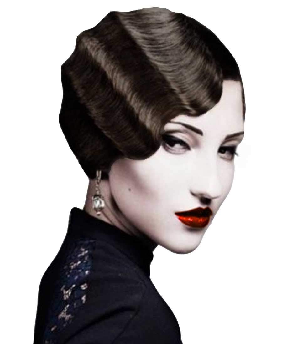 Fashionable Short Finger Wave Wig – 7 Color Options, Heat-Resistant Synthetic