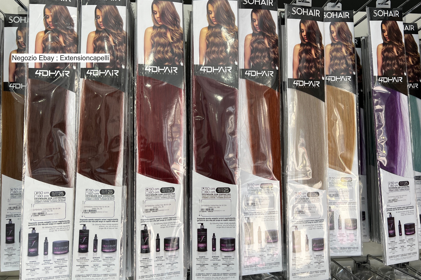 EXTENSION HAIR ORIGINAL SOCAP SOHAIR 175 STRANDS KERATIN 100% NATURAL 55/55cm
