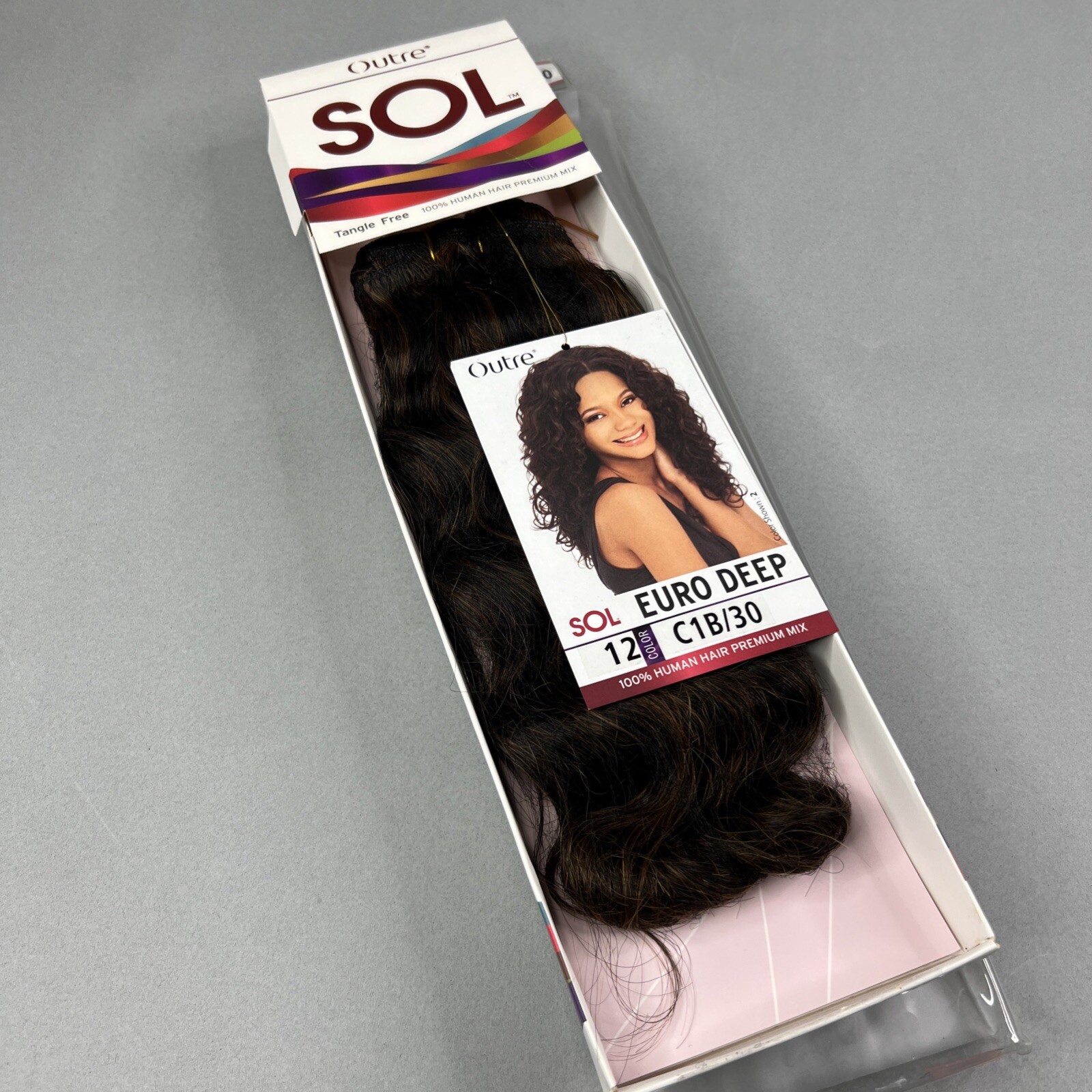 Outre Euro Deep 12″ #C1B/30 Off Black Highlights Blend Hair Extensions