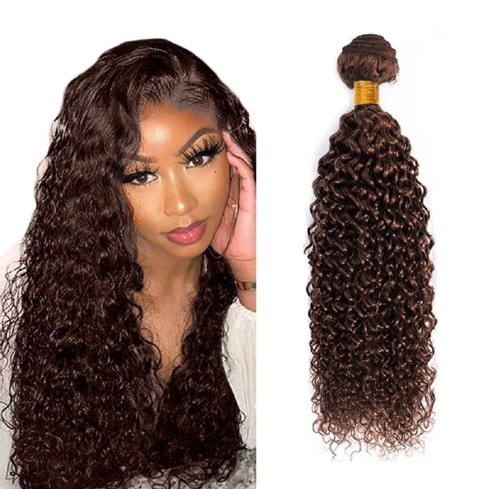 Giginger Bundles Human Hair 300G 18 20 22 Inch Chocolate Brown Jerry Curly