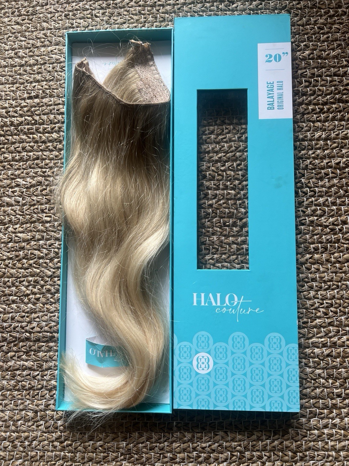 Halo Couture 20”Original Halo Hair Extension Blonde Human Hair, Blonde Balayage