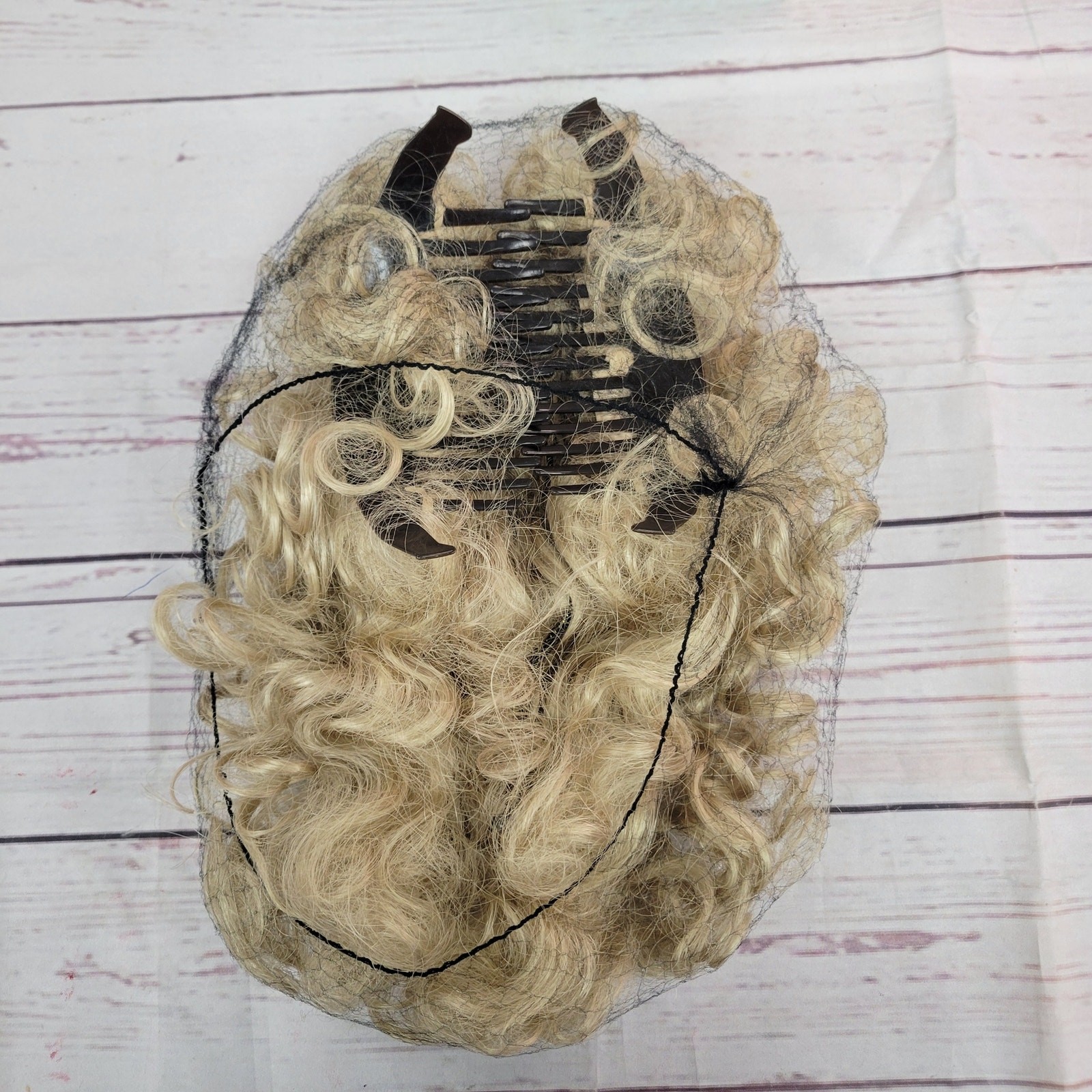 Paula Young Q3306 Curly Clip-On Hairpiece Blonde Hair Extension NEW