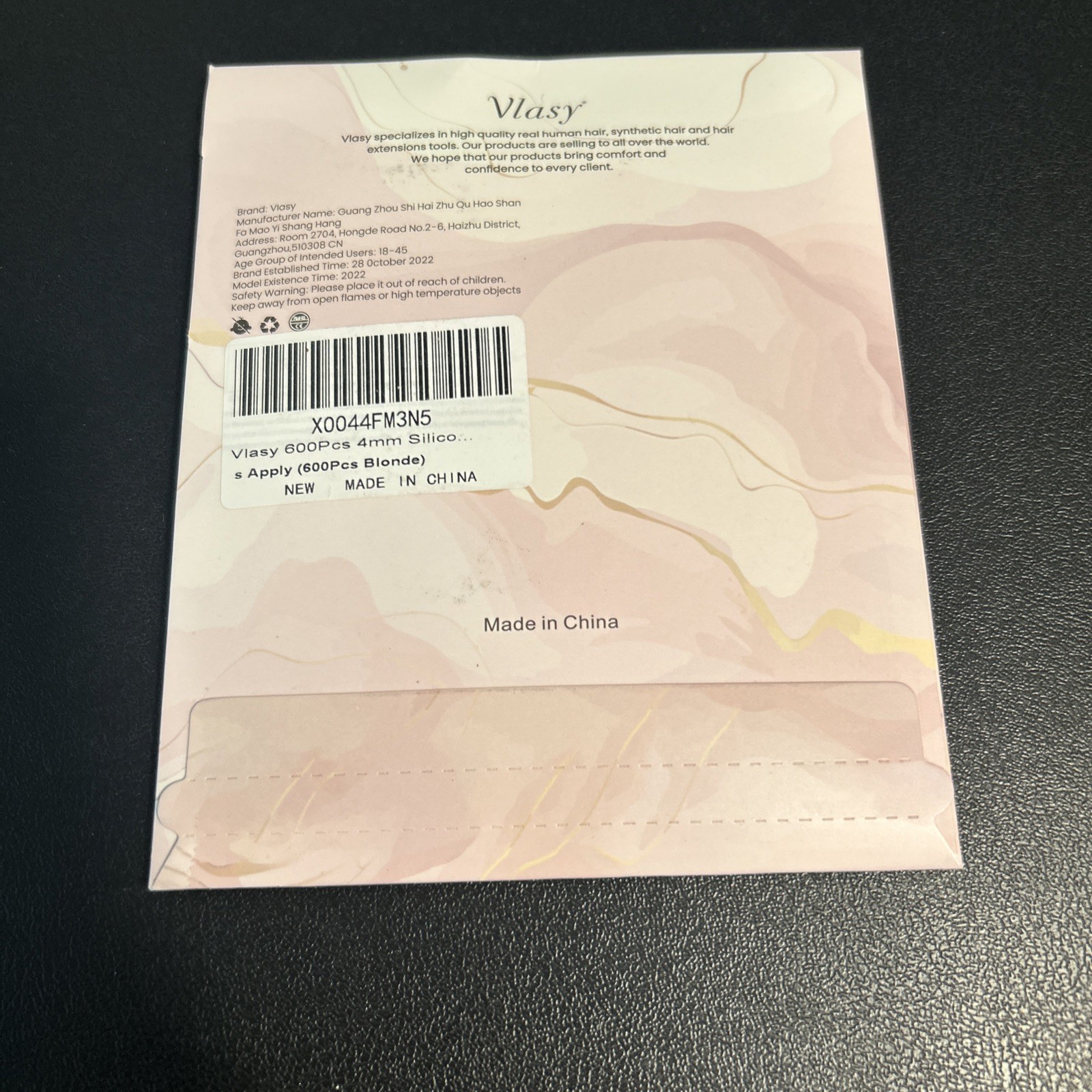 Vlasy 600Pcs 4mm Silicone Lined Micro Ring Beads for Hair Extensions Blonde