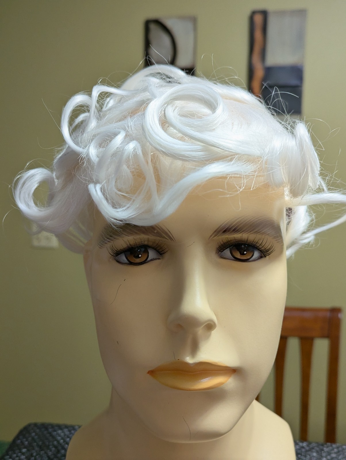 High-quality Synthetic Handmade 7 By 9 1/2 Size Toupee Hair Unit Color White #60