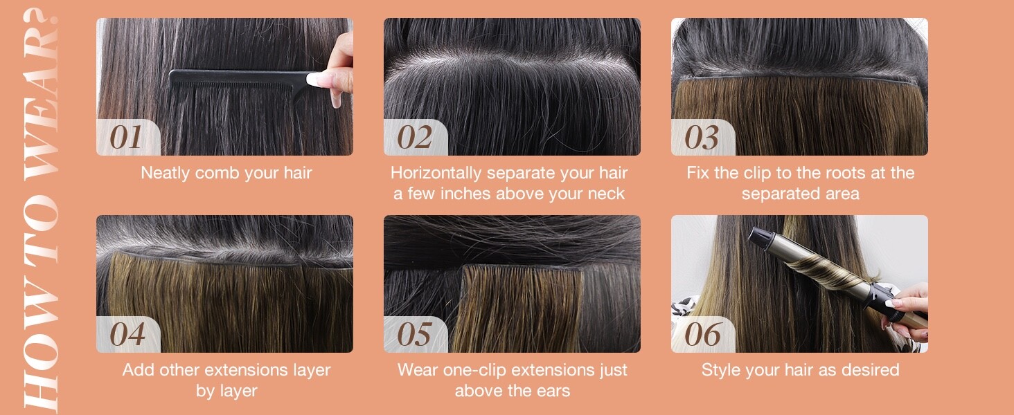 Invisi Edge Clip in Hair Extensions 24inch 160g 7Pcs Injected Seamless GOO GOO
