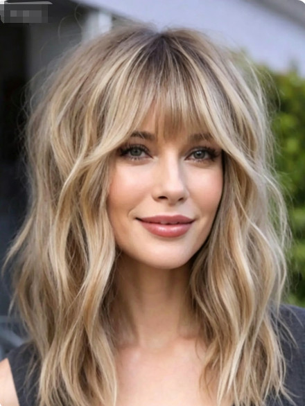 Short Ombre Golden Brown Blonde Wigs with Bangs Lace Front Wigs 100% Human Hair