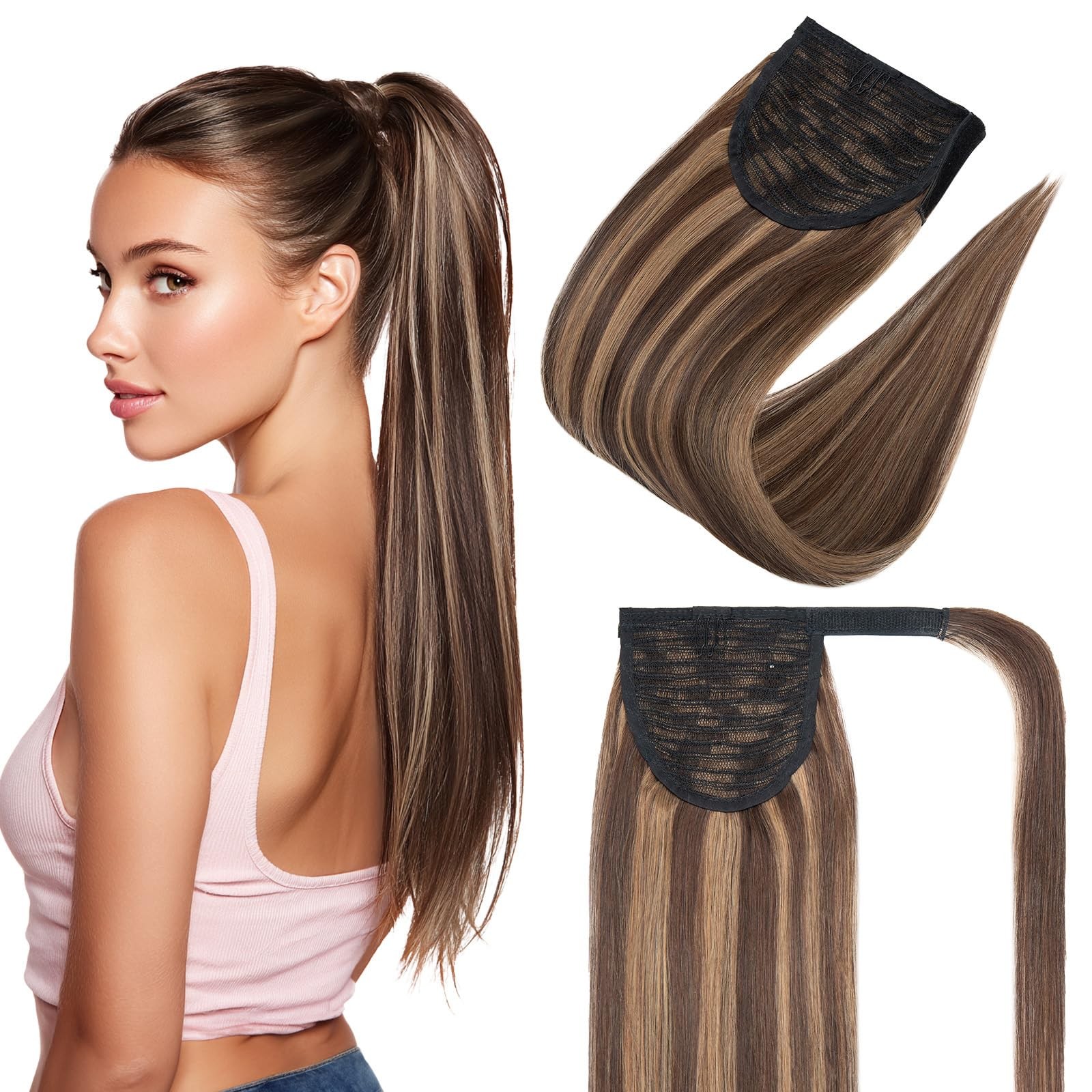 Segohair Clip In Real Human Hair Ponytail Extensions For Women 100 Remy Human