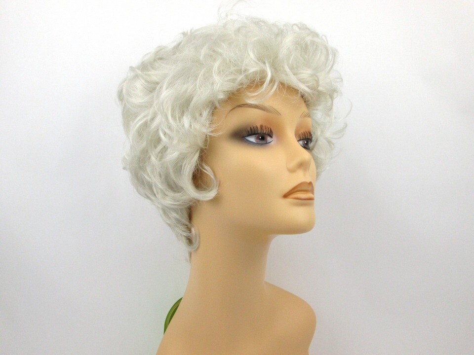 50S WOMENS LADY SHORT WAVY CURLY WIG RIZZO GREASE GOLDEN GIRL TAPERED BACK VP-1