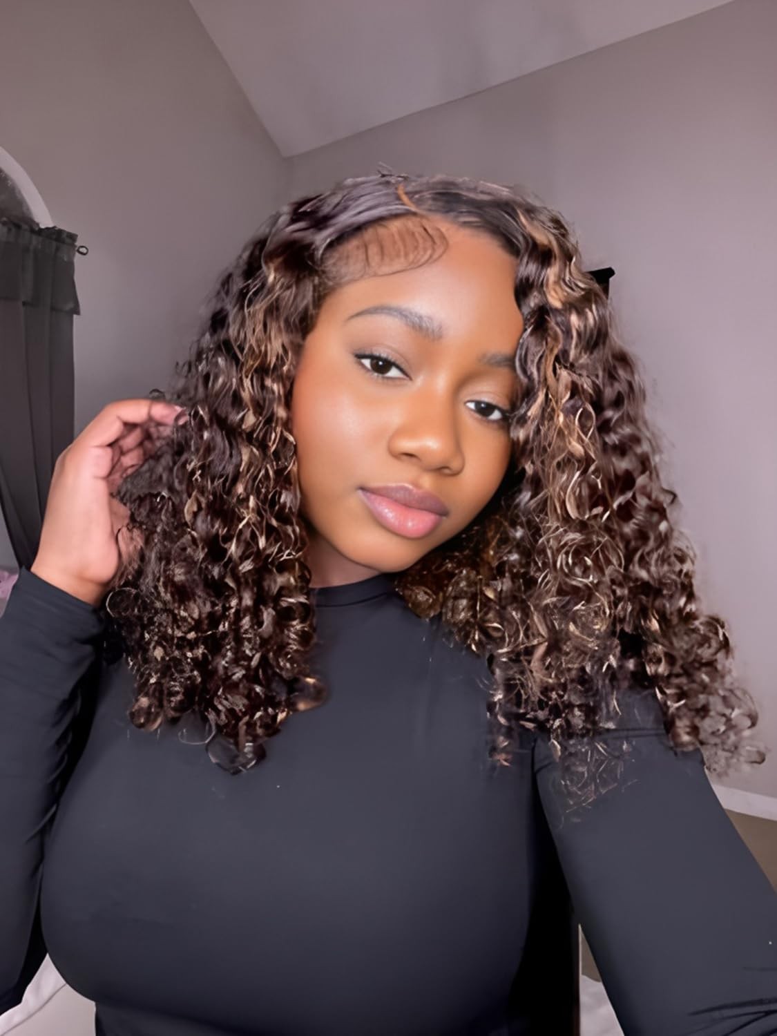 Isee Hair Highlight Glueless Bob Wigs Human Hair Pre Plucked Pre Cut 2/30 Honey