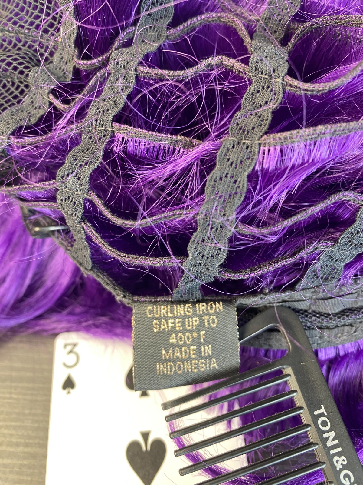 Beshe Purple Bob Curtain Bangs Wig Change of Pace Costume Collarbone