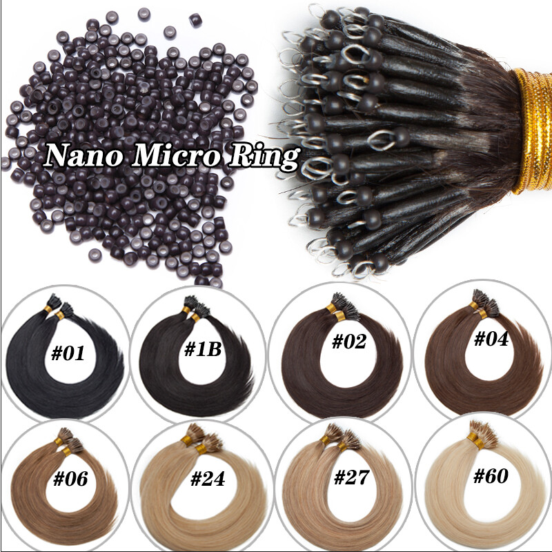 CLEARANCE Nano-Ring Tip Remy Human Hair Links Rings Loop Extensions 1g Bead L002