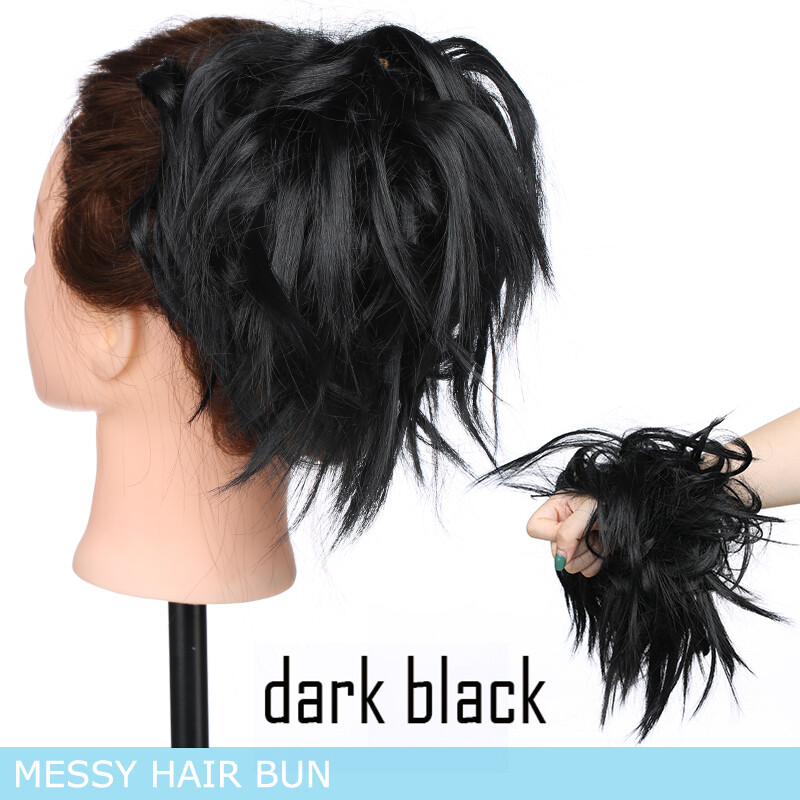 Real Natural Clip In As Human Hair Extension Bun Pony Tail Wrap On Scrunchie O6