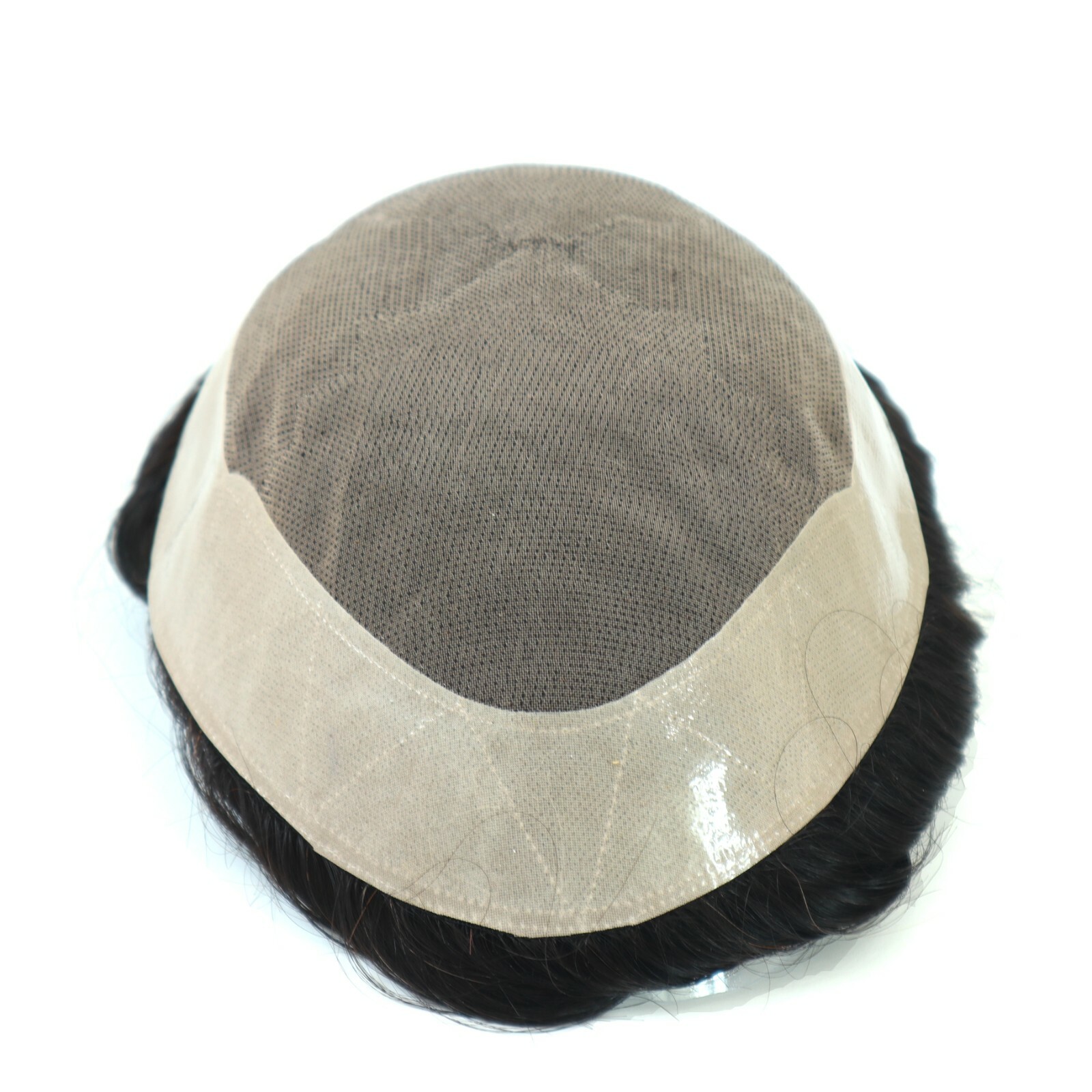 Mens Toupee Human Hair Replacement System Fine Mono Poly Human Remy Hairpieces