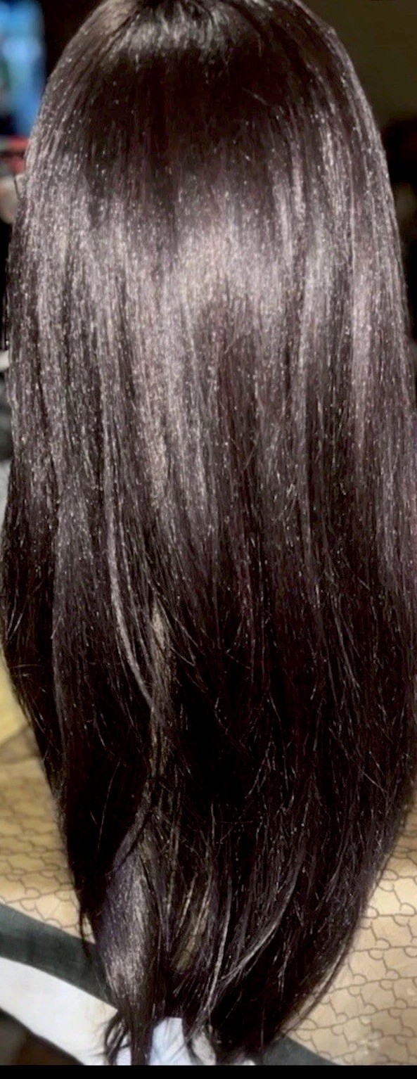 HD SWSS LACE LONG WIG STRAIGHT HAIR LAYERED HANDTIED CAP #1 BLK HEAT OK NEW
