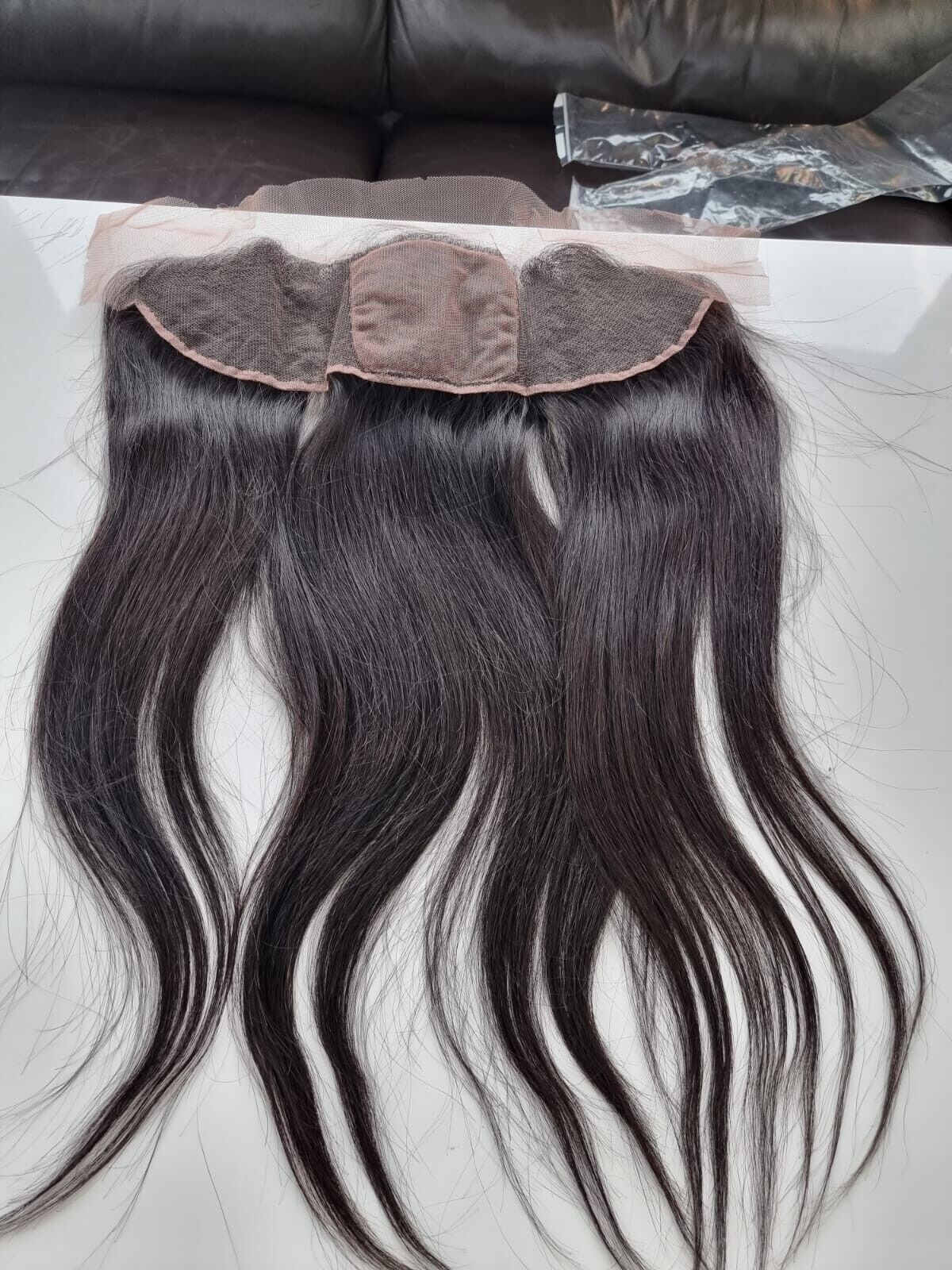 12A 20INCH 13X4 SILK BASE FRONTAL BRAZILIAN VIRGIN HUMAN HAIR STRAIGHT 1B# 90g