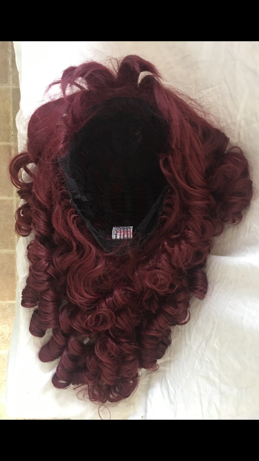 Rockstar Wigs Cosplay Pin-up Curly-Red/Burgundy, ￼One Size Fits Most