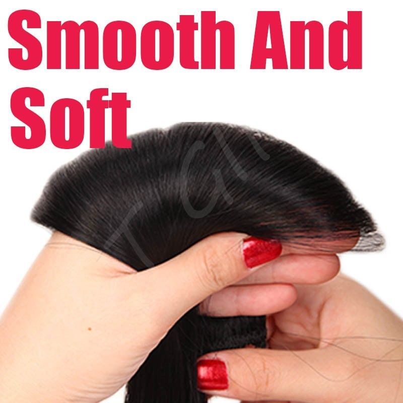 One Piece Secret Headband No Clip Wire In Hair Extensions Natural Long Straight