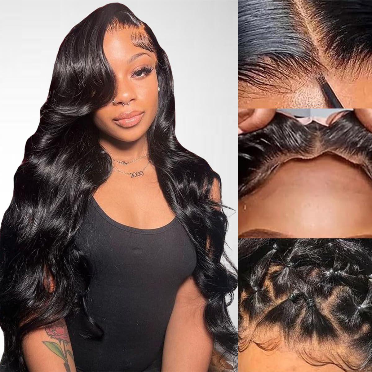 Ziygbk 24 Inch 5X5 Hd Lace Closure Wigs Human Hair Body Wave Wear And Go