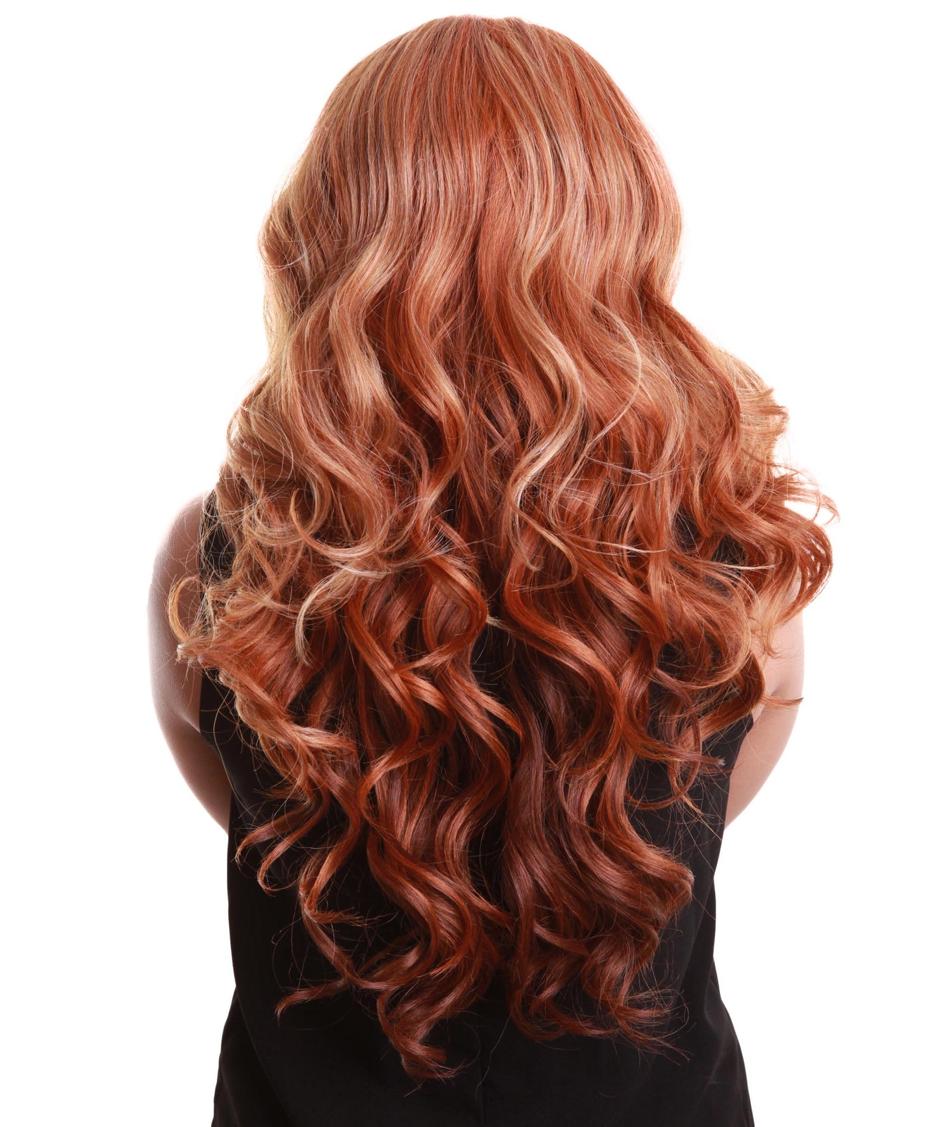 Lucinda Wavy 23 Inch Long 4X4 Hand-Tied Lace Front Wig, Strawberry Blonde