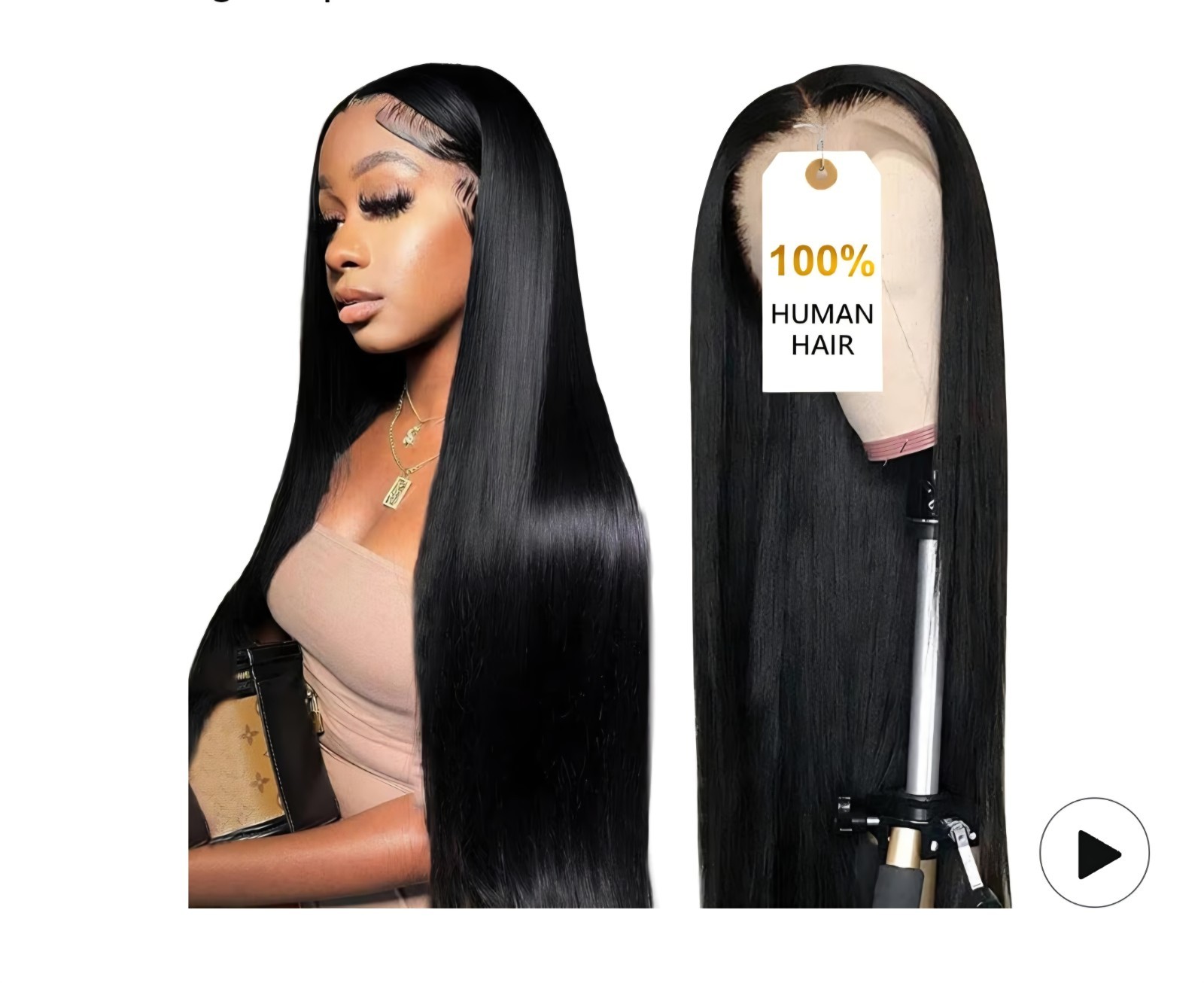 CUTE BEIN 250 Density 30 Inch Lace Front Wigs, 100% Human Hair,[2-Year Life,260g