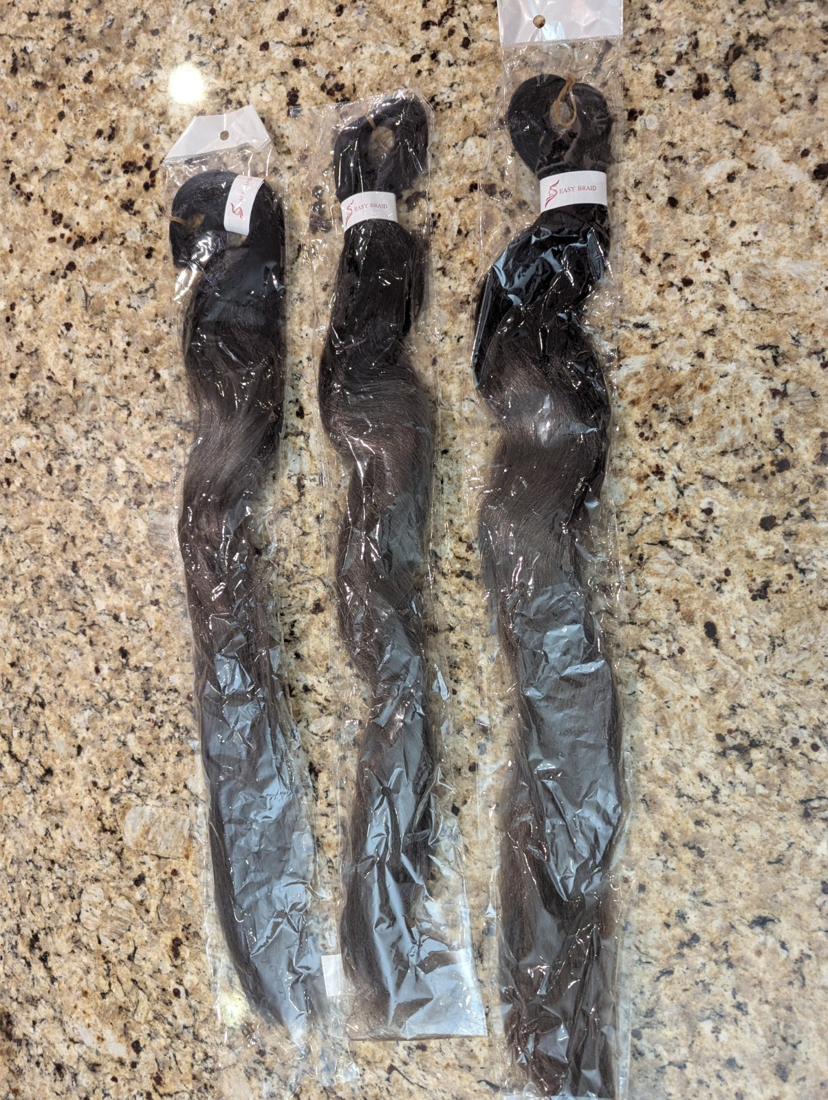 26″ Easy Braid Hair Pre Stretched Knotless Braiding Hair Ombre Brown to Grey 3pc