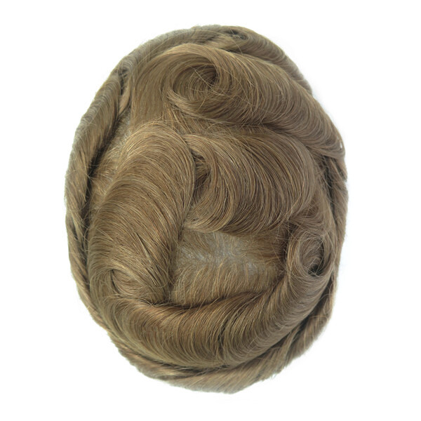 Toupee For Men Human Super Thin Skin Men Hairpieces Wig Colored 8inchx10inch