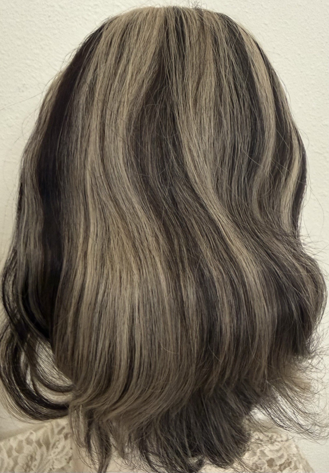Goddess Brand 12″ Human Hair Wig Fall “Spanish Hair” Color NL 1B/1F