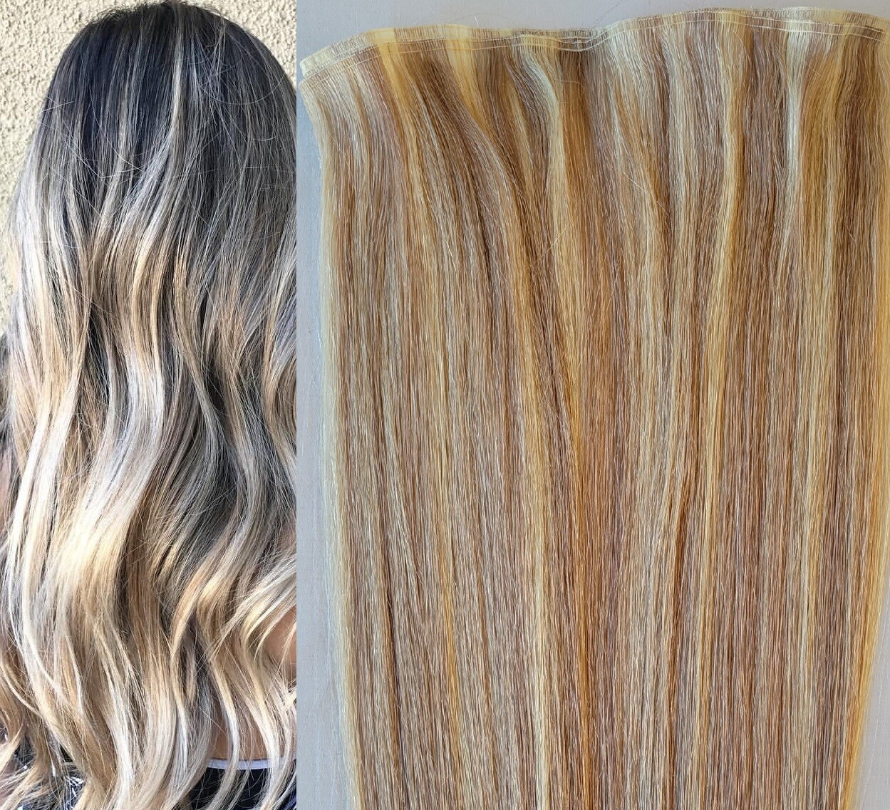 20″ Flat Weft Hair Weave, Sew In,75 grams,100% Human Hair Extensions #7/60