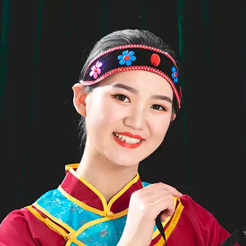 Matchmaker Headwear Yangge Dance Wig Stage Performance Props Cosplay Headgear.