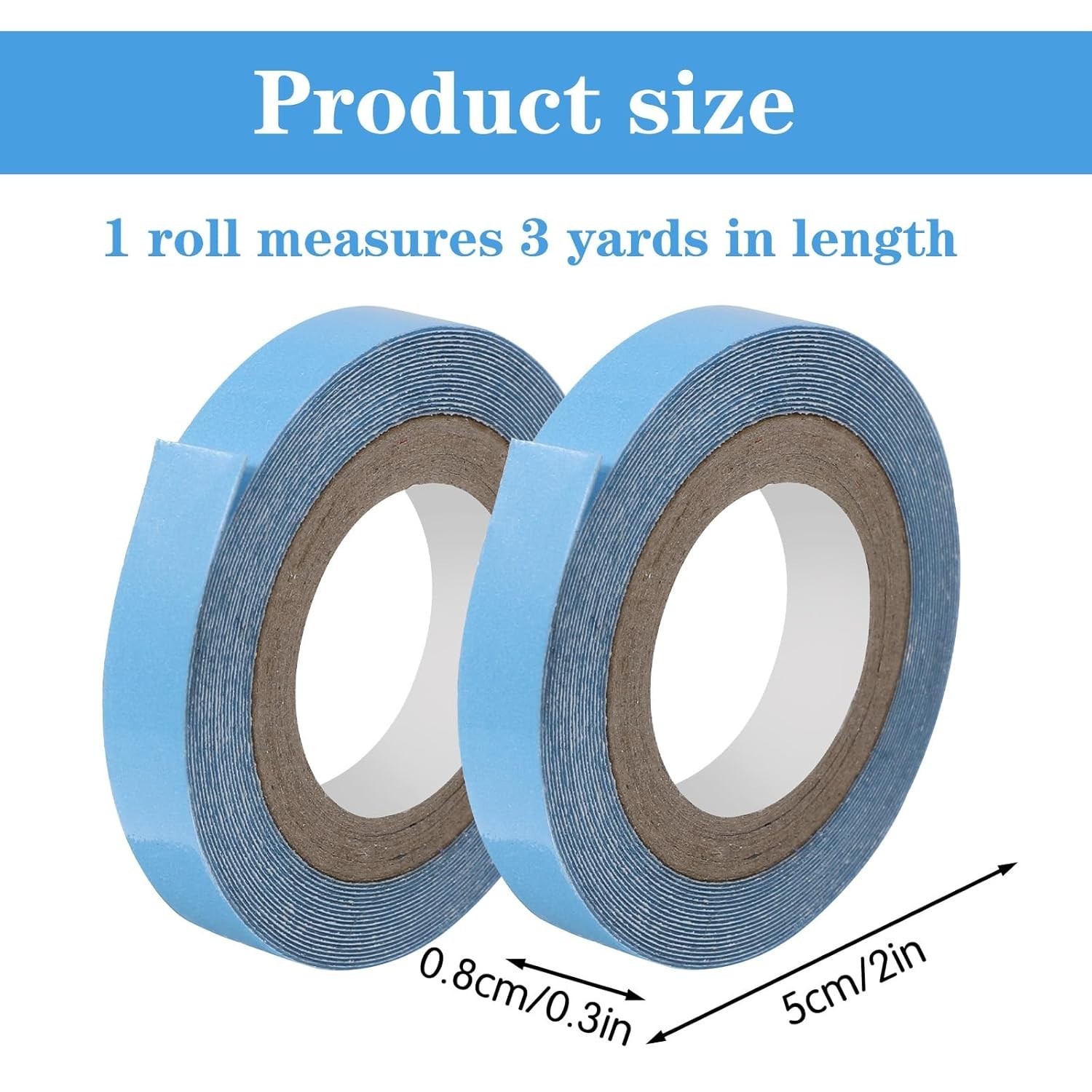 Invisible Blue Hair Extension Tape – 3 Yards Double-Sided for Professional Use