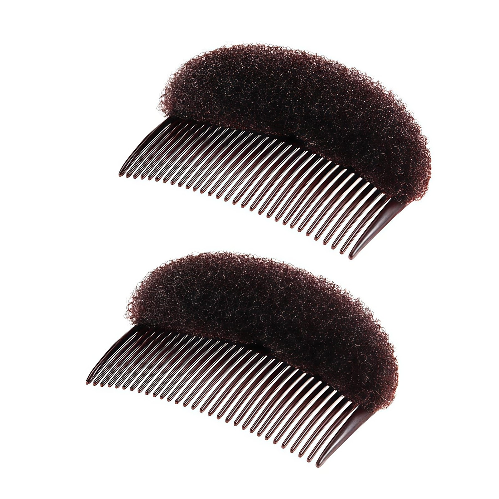 2Pcs Bump It Up Volume Hair Base Inserts 10.5cm x 6.5cm/4” x 2.6”, Brown