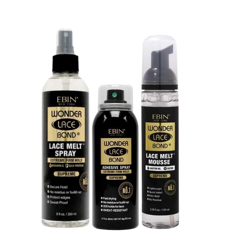EBIN NEW YORK Wig Adhesive Spray & Lace Melt Mousse Gift Set 3pc