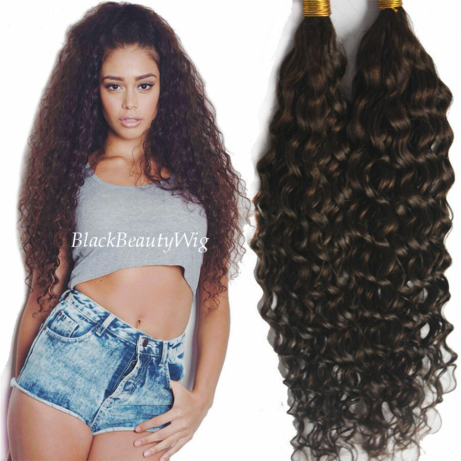 Curly Braiding Human Hair Bulk Micro Braids Brazilian Bulk Hair Extension 1Pcs
