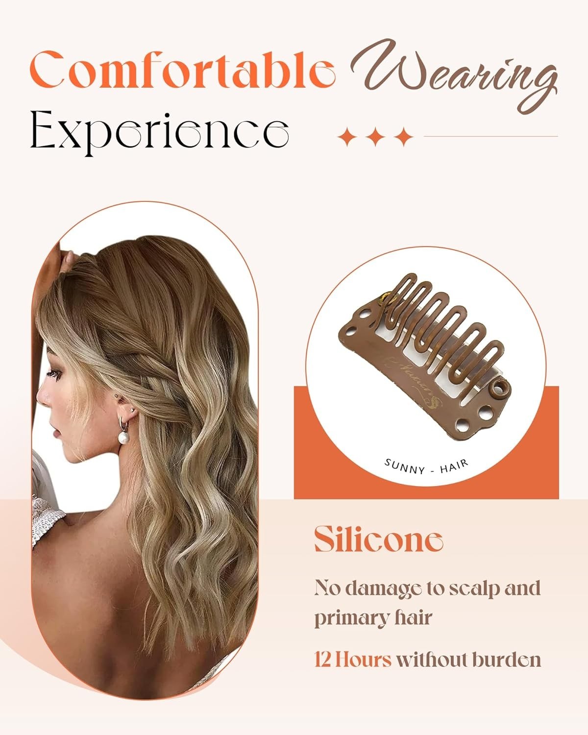 Sunny Hair CLIP-IN 12in Balayage Highlights Human Hair Extensions CP 6-60-6