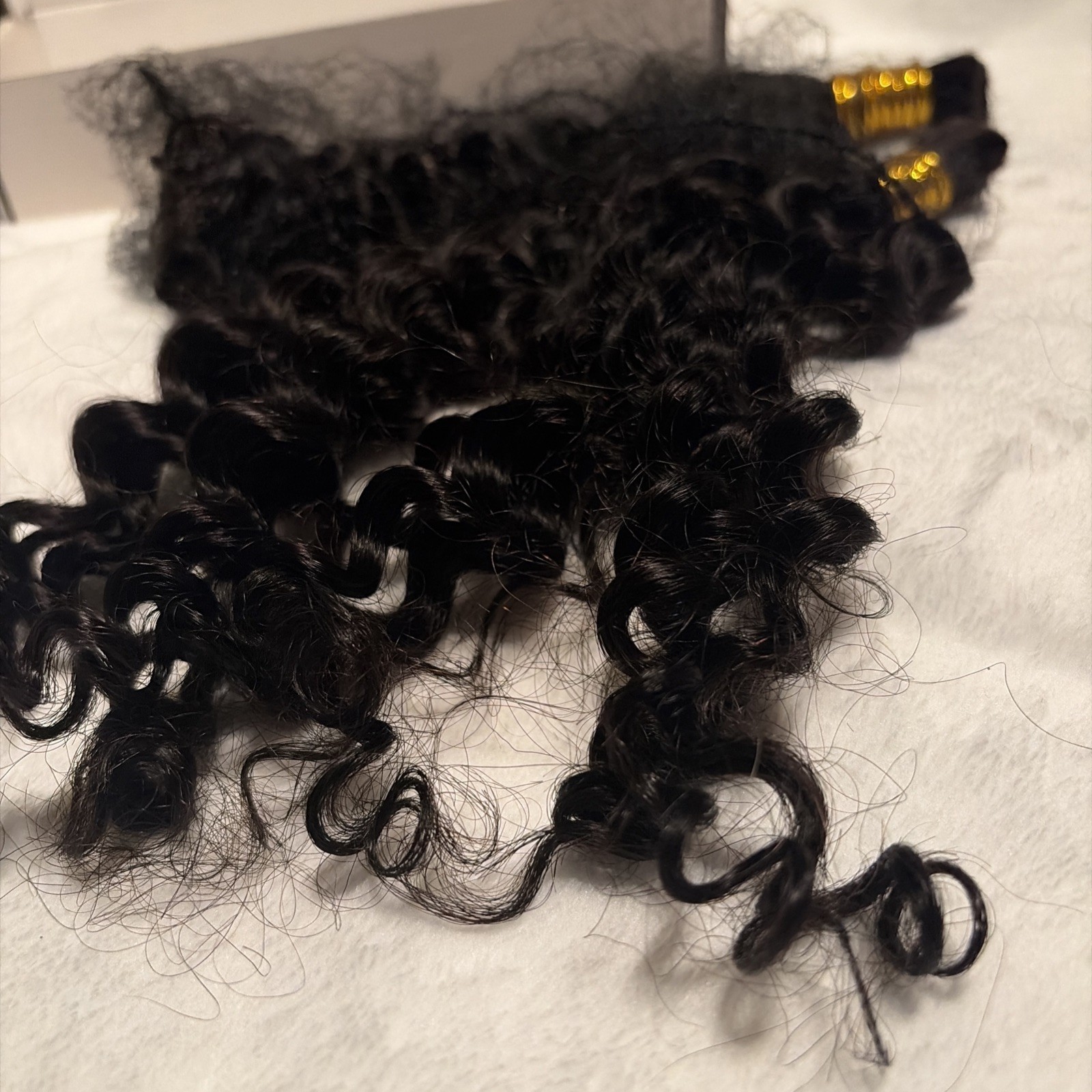 Human Braiding Hair for Boho Braids 100G, 16 Inch Curly Natural Black 12A