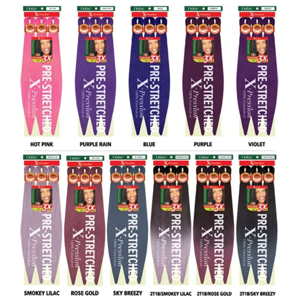 Outre X-Pression 100% Kanekalon 3X Pre-Stretched Ultra Braid