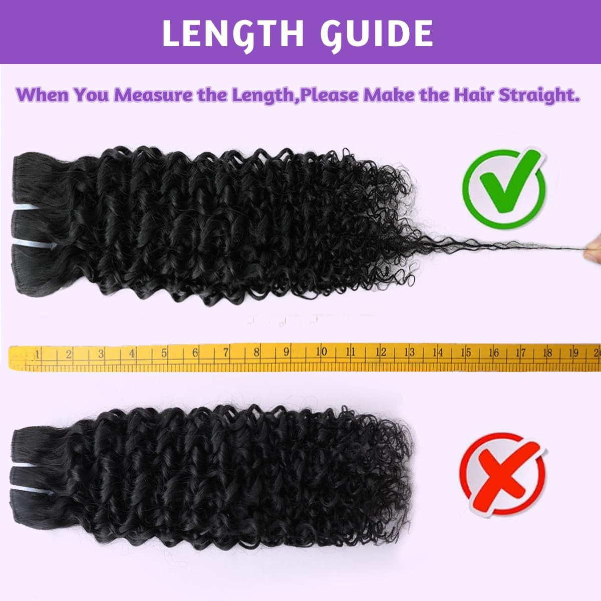 Calneshia 3C 4A Curly Clip In Hair Extensions Real Human Hair 24 Inch 110G 8Pcs