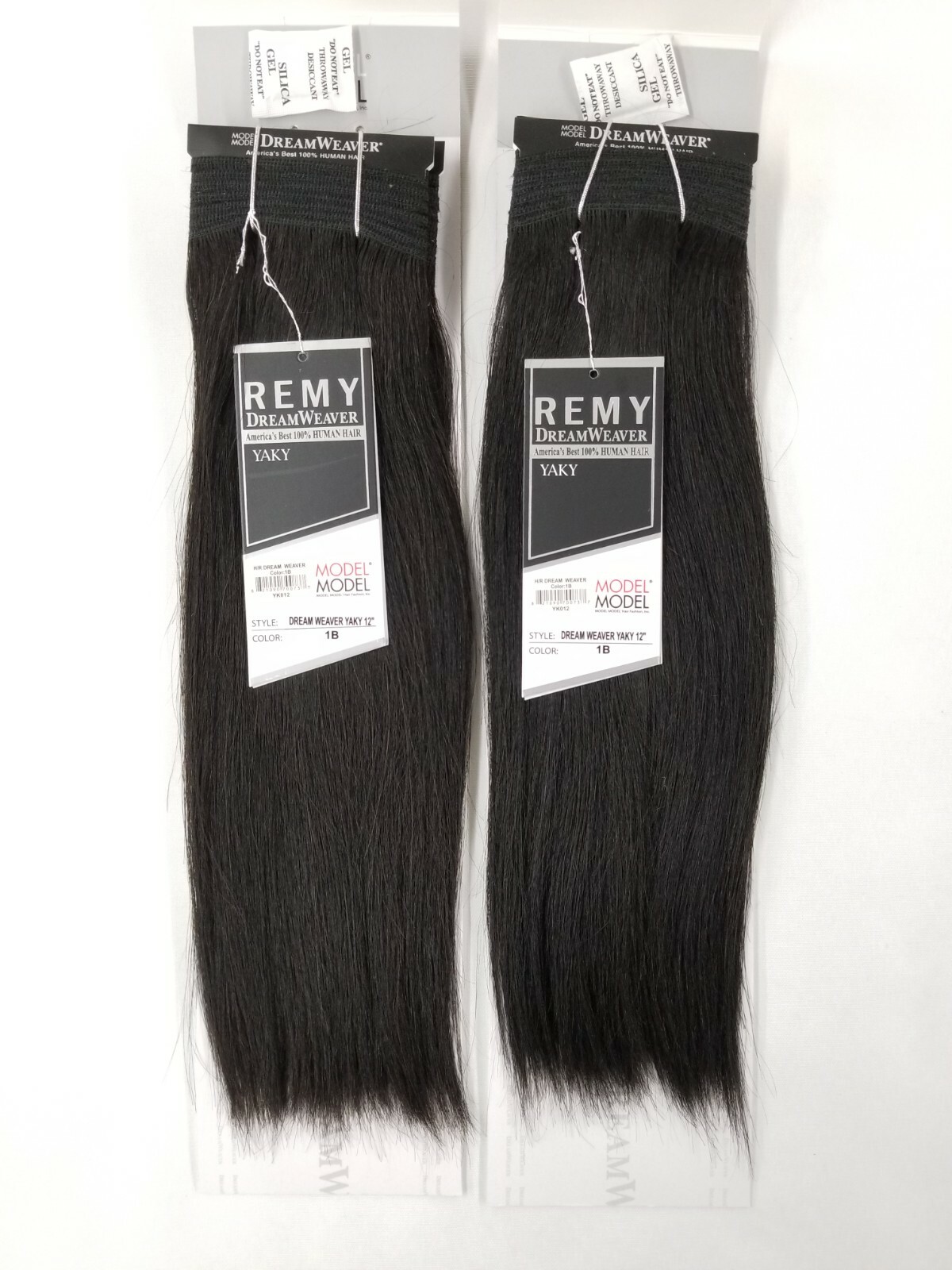 2 Packs ModelModel Remy Dreamweaver Yaky 100% Human Hair Extension 12″~Off Black