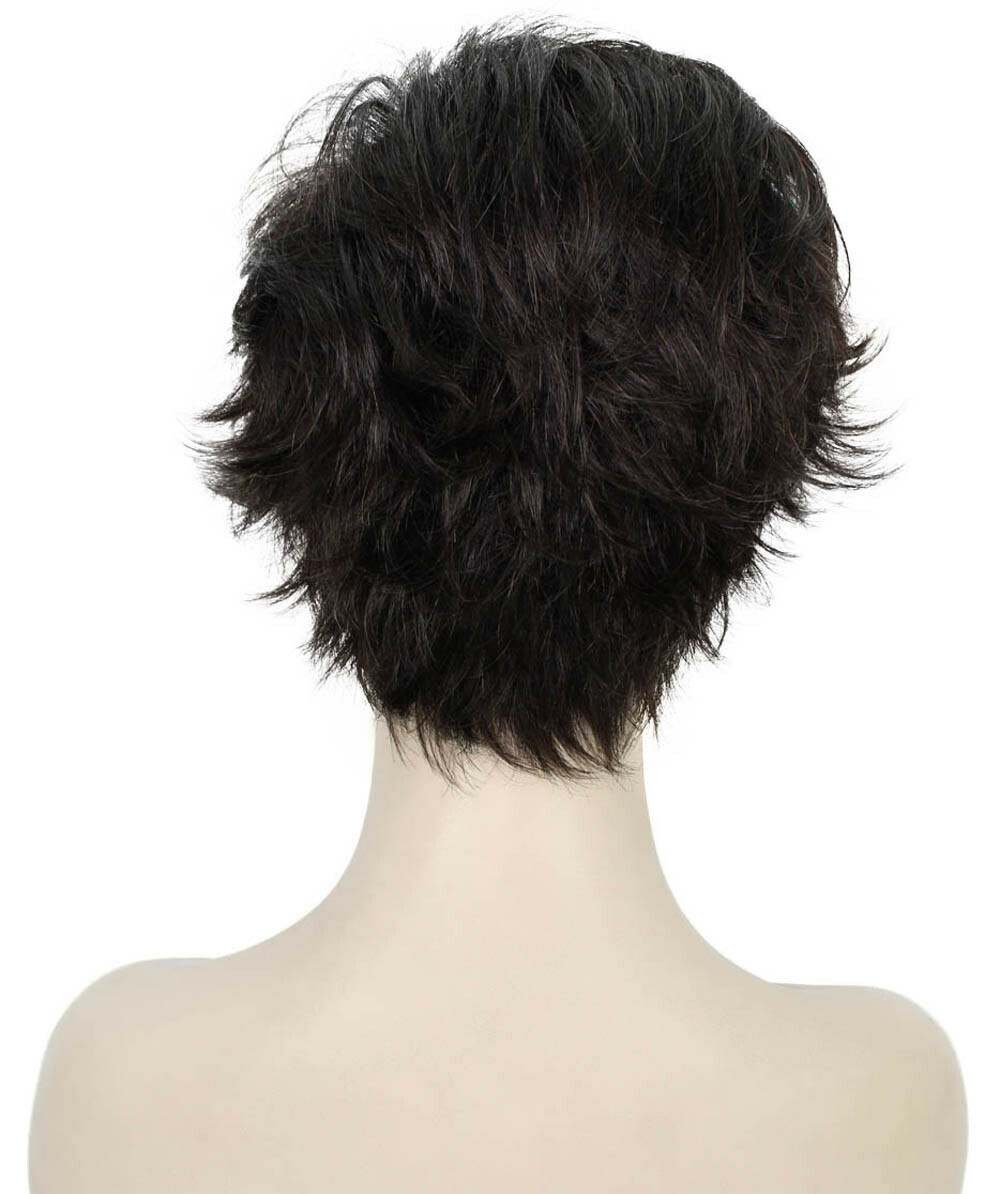 Dorothy – Straight Kanekalon Synthetic Fiber Full Wig, 2-4.5 in, Off Black