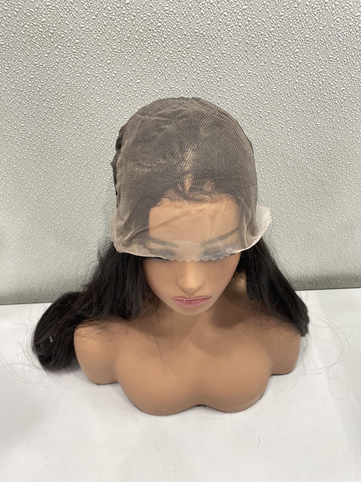 High-End Wigs Dark Brown Straight Synthetic Hair Lace Front Glueless Wig, 28″