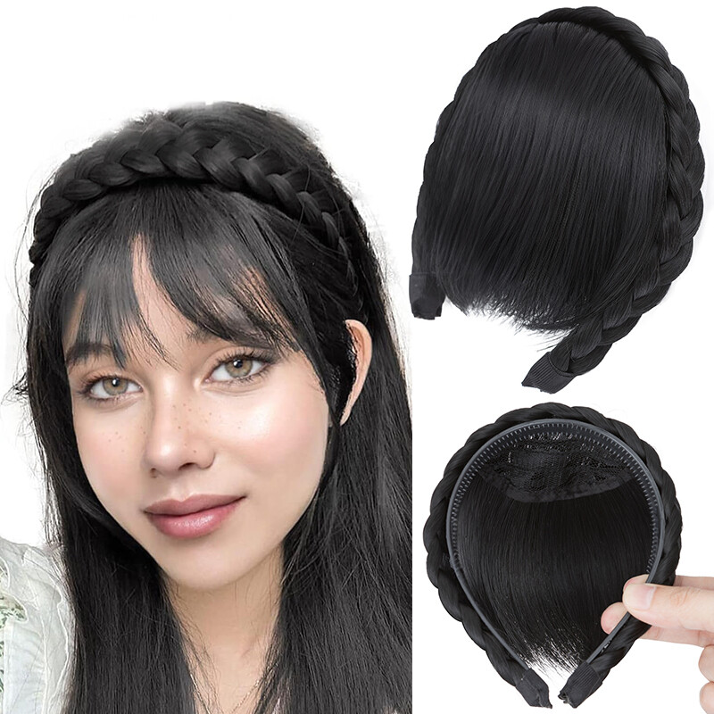 Clip in on Thin Neat Bangs Hair Front Fringe Hairpiece Hair Extensions AS Human