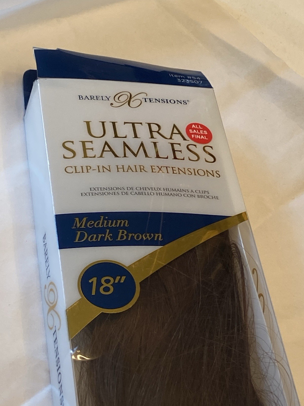 18″ Ultra Seamless Medium Dark Brown Clip-In Hair Extensions